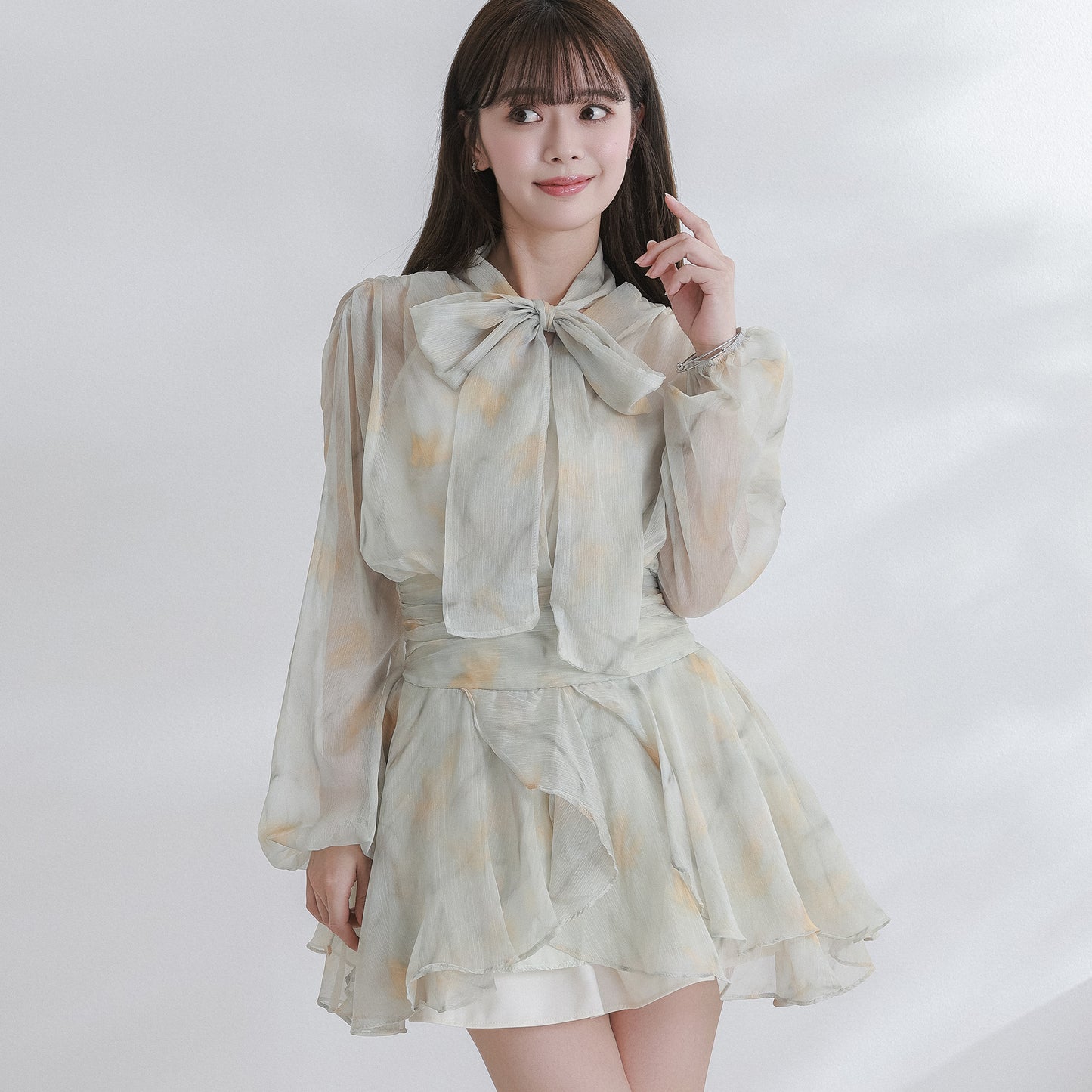 シャイニーフレアラッフルスカート[miu504012/miu504013]