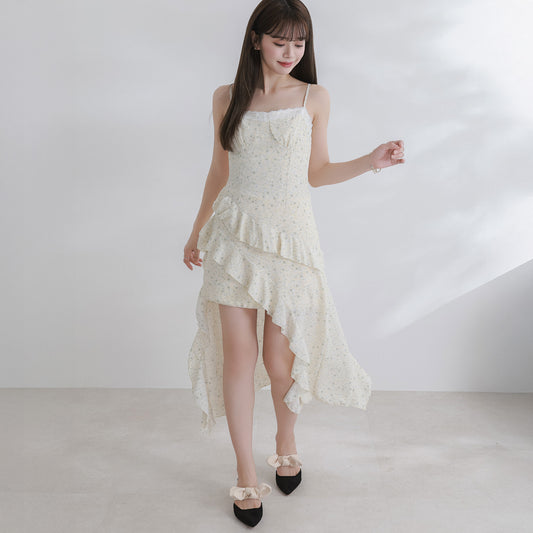 アシンメトリーフラワーキャミチュニック[miu504060/miu504061]