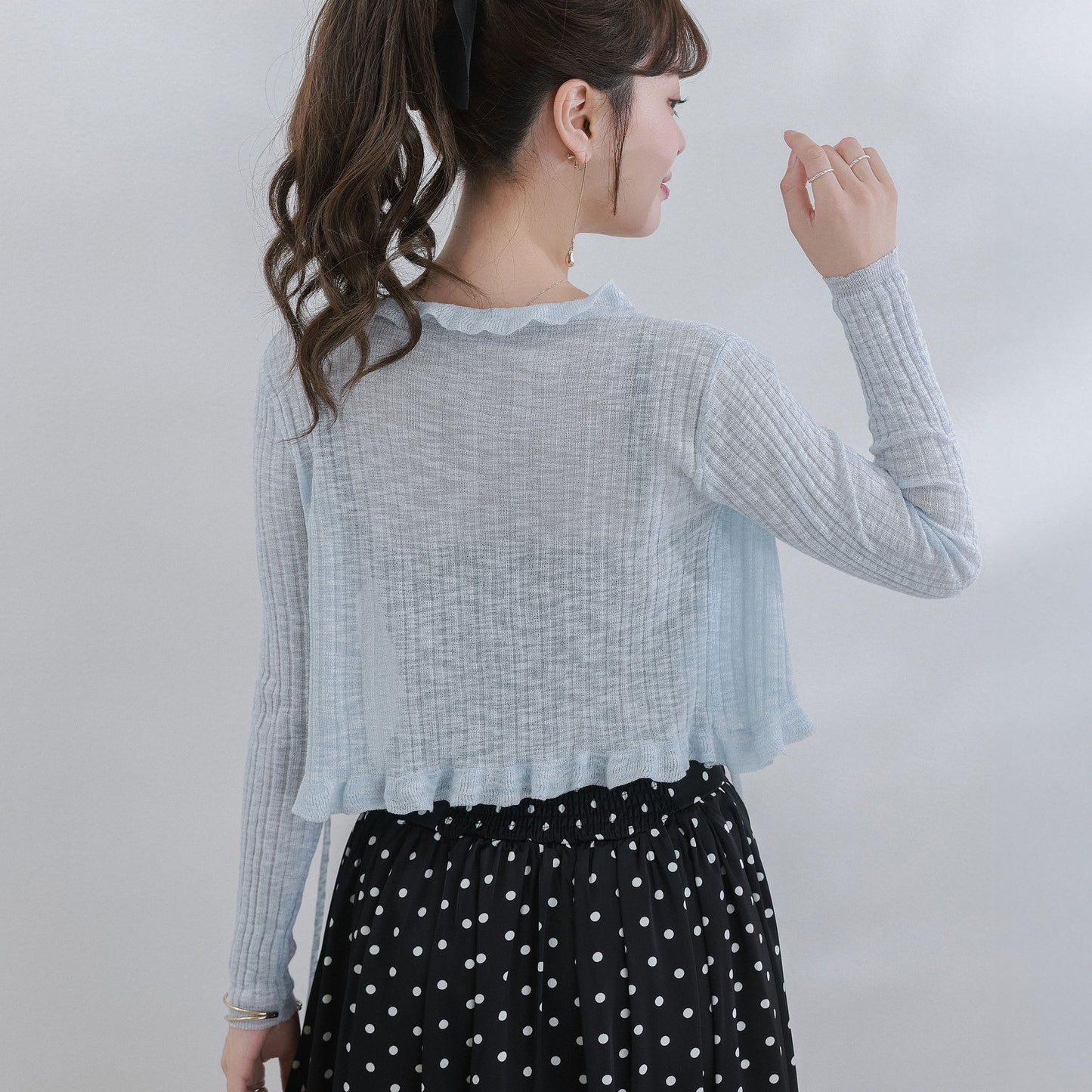 フリルシアーニットカーディガン[miu504064/miu504065]