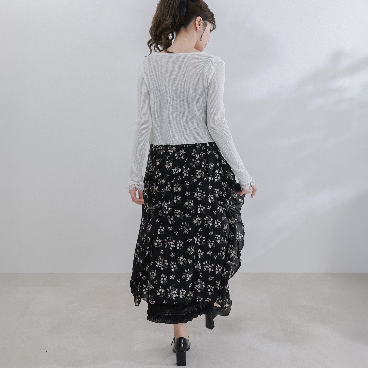 レースシアーニットカーディガン[miu504067/miu504068]