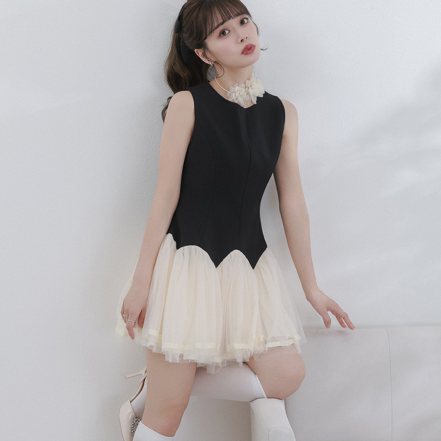 バレリーナシフォンワンピース[miu504072]