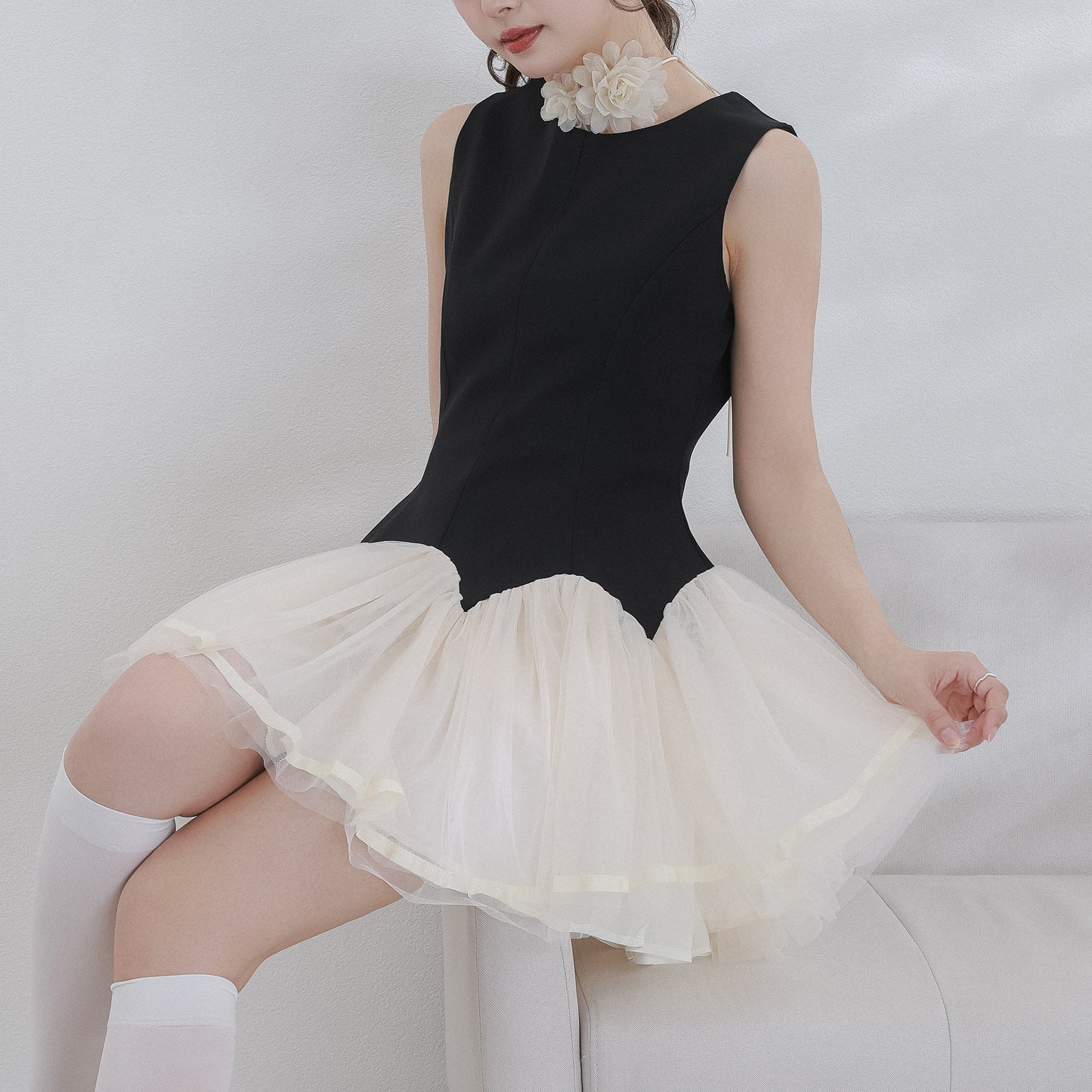 バレリーナシフォンワンピース[miu504072]