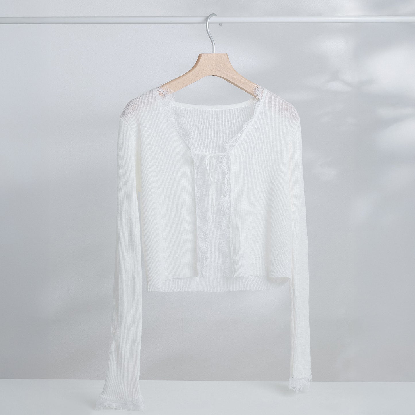 レースシアーニットカーディガン[miu504067/miu504068]